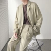 Korean school style men's casual suit, light mature style men's loose off-the-shoulder casual suit, men's solid color suit Application Scenario